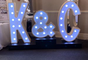 Light Up Letters Wales Wedding Initial letters